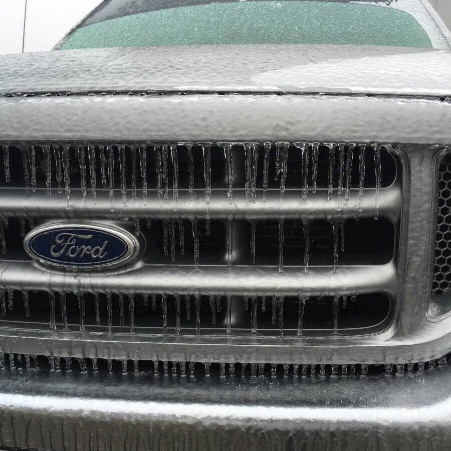 frozen car