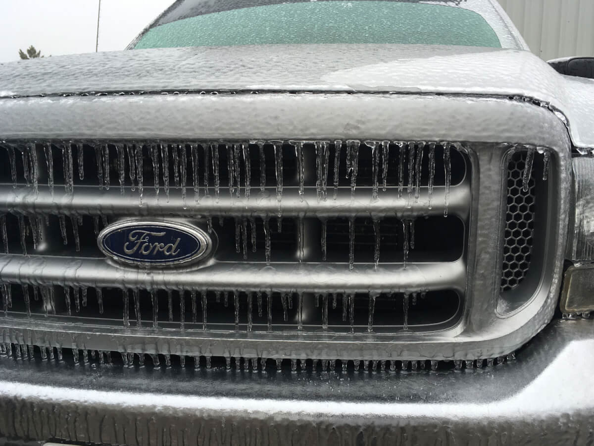 frozen car
