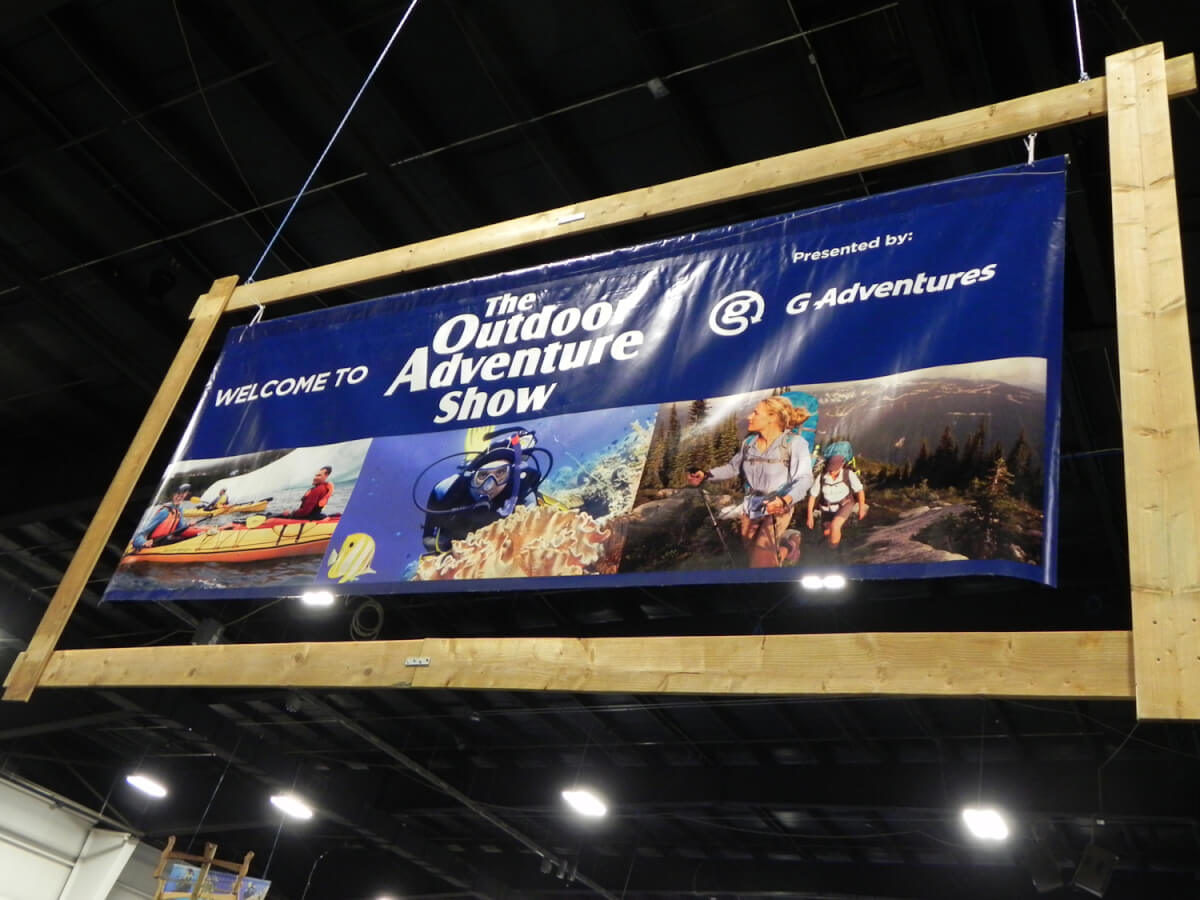 adventure show signboard